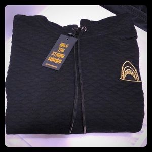 Tigershark quilted hoodie.